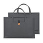 Waterproof Elastic Button Laptop Handbag - Pu Material - Grey - 15.4/16 Inch