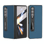 For Samsung Galaxy Z Fold4 5G Phone Case With Holder - Silky Soft Edge - Blue