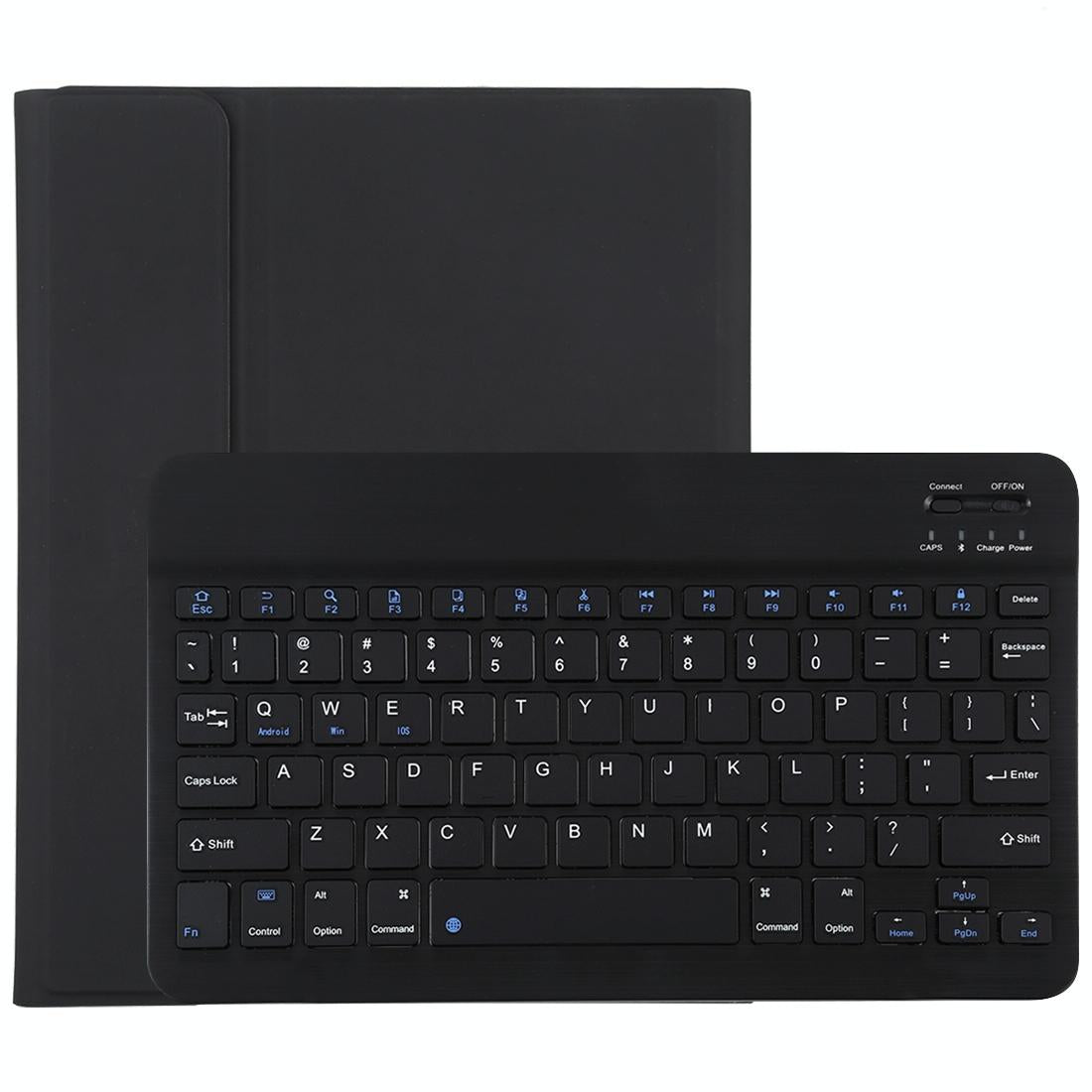 Bluetooth Tablet Case For Ipad Pro 11 With Detachable Microfiber Leather Pen Slot & Holder - Black
