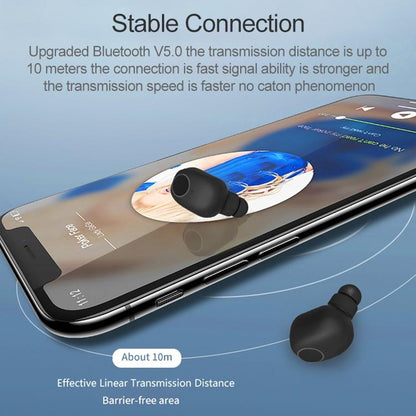 Wireless Sports Bluetooth 5.0 Earphones - Binaural Stereo - Black