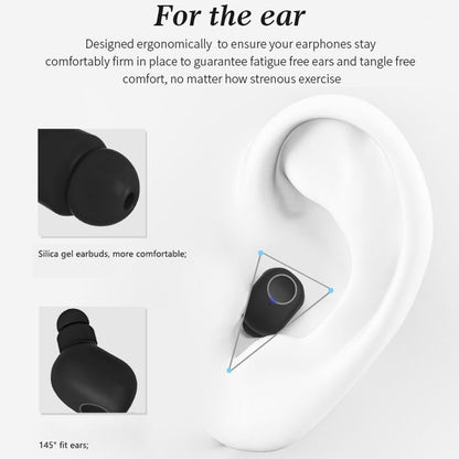 Wireless Sports Bluetooth 5.0 Earphones - Binaural Stereo - Black