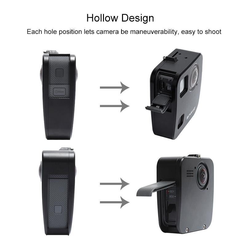 Aluminum Alloy Protective Cage For Gopro Fusion With Mount And Lens Caps