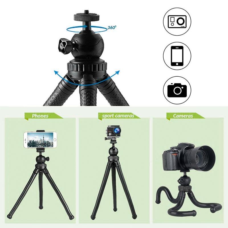 Versatile Octopus Tripod for Slr Cameras Gopro and Phones - Ball Head