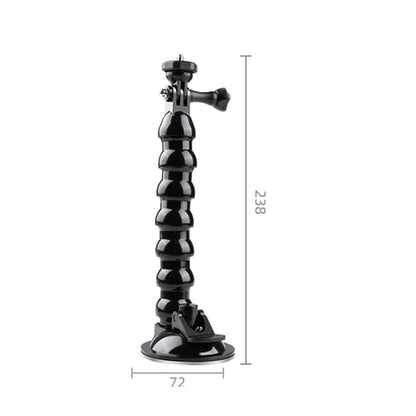 Flexible Suction Cup Mount With Cold Shoe And Phone Clamp