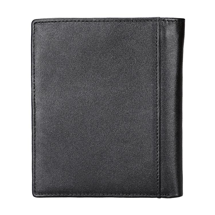 Leather Rfid Passport Wallet - Multi-function - Black