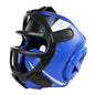 Competition Sparring Boxing Helmet For Head Protection - Blue With Mask - L