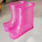 Portable Plastic Bubble Foot Bucket 28Cm Height Fits Shoe Sizes 45 And Under - Rose Red