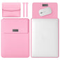 Lightweight Leather Computer Bag - 4-in-1 Portable - Fits 15.4 / 15.6 / 16.1 Inches - Pink