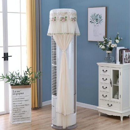 180cm Vertical Lace Air Conditioner Dust Cover - Pink