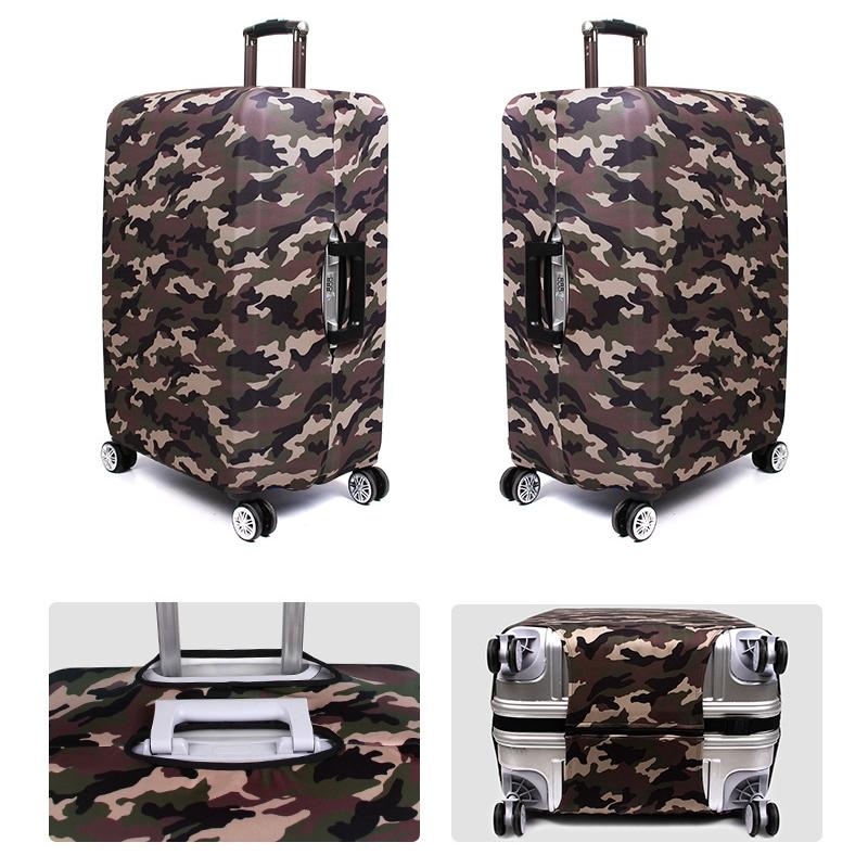 Travel Trolley Suitcase Cover Durable & Dustproof Size L - Camouflage 2