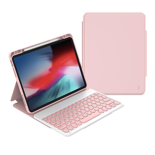 Detachable Keyboard Tablet Case With Magnetic Skin Feel - Pink
