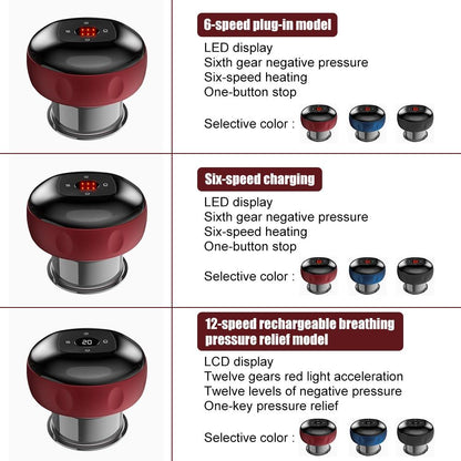 Electric Cupping Massager Compact & Effective - Black