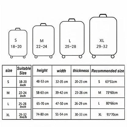Protective Elastic Suitcase Cover - Fits 26-28 Inch Luggage - Dustproof & Scratch-Proof - Geometric Map