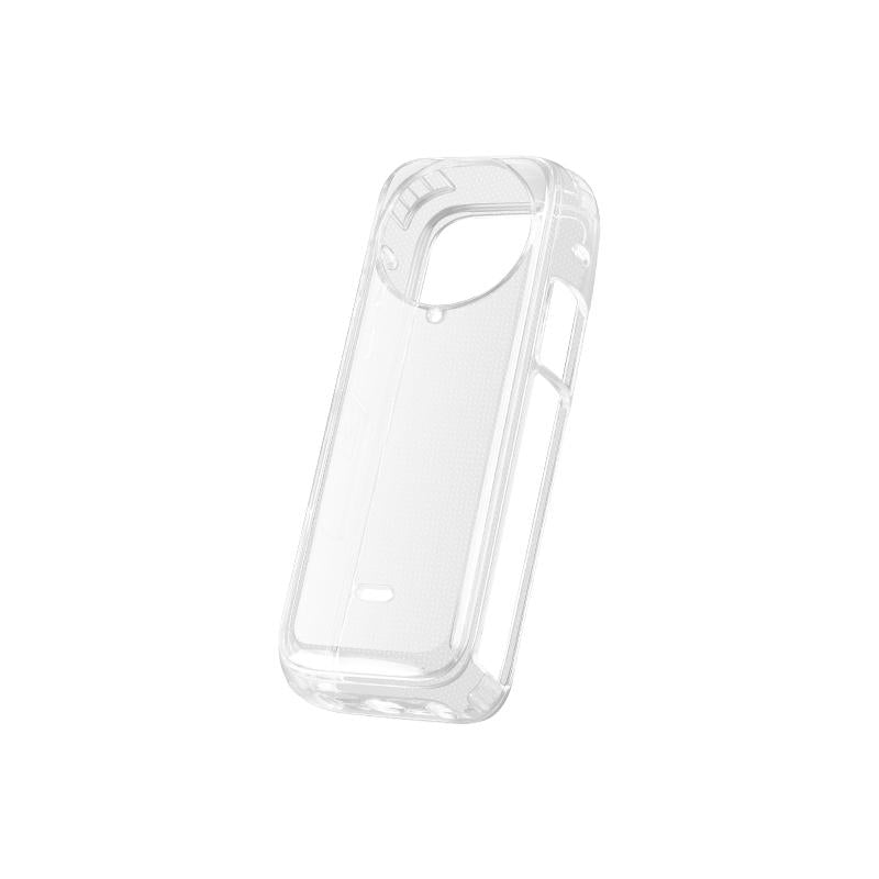 Clear Soft Tpu Protective Case for Insta360 X4 - 1.5mm Thickness - Clear Black - With Neck Strap