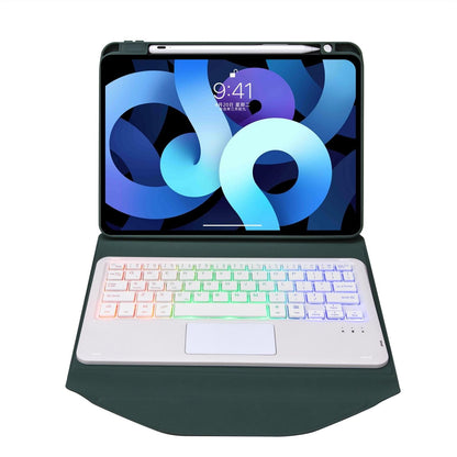 Bluetooth Keyboard Leather Case For Ipad 10.2 - Touchpad Backlight Pen Slot - 2021 / 2020 / 2019 - Pink