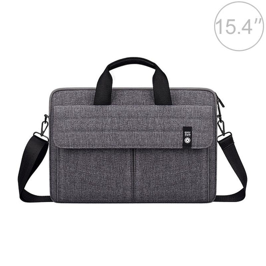 15.4 Inch Laptop Carrying Bag With Shoulder Strap - Handheld Briefcase Style - Grey