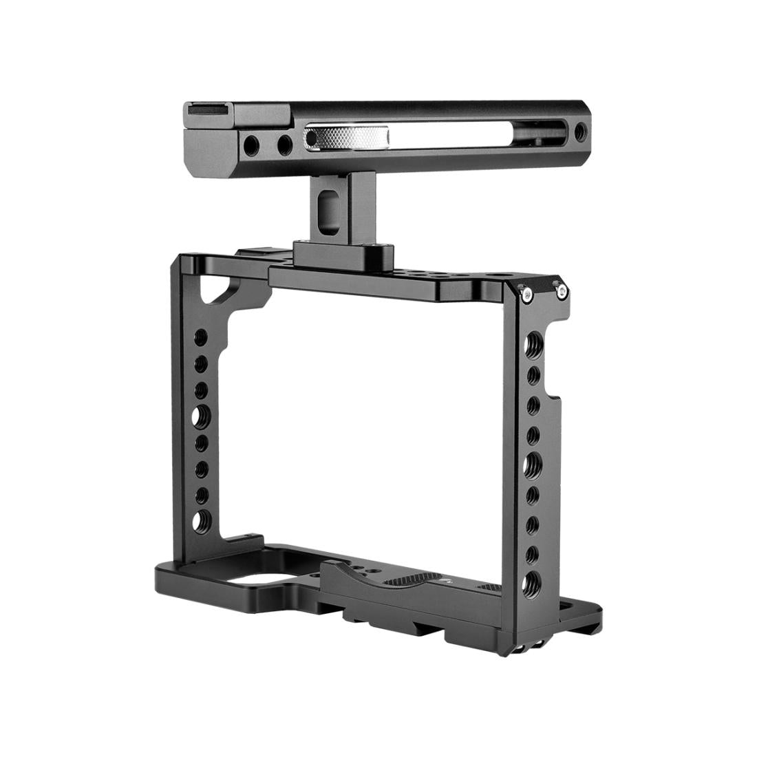 Camera Cage Stabilizer With Handle - Black for Panasonic Lumix Dc-S1H / Dc-S1 / Dc-S1R