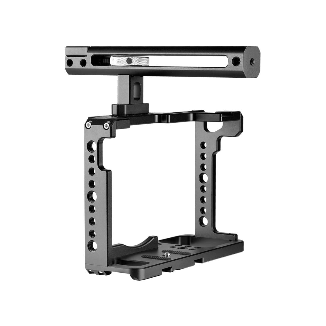 Camera Cage Stabilizer With Handle - Black for Panasonic Lumix Dc-S1H / Dc-S1 / Dc-S1R