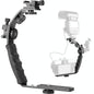 Aluminum L-Shaped Flash Bracket Camera Holder - Black