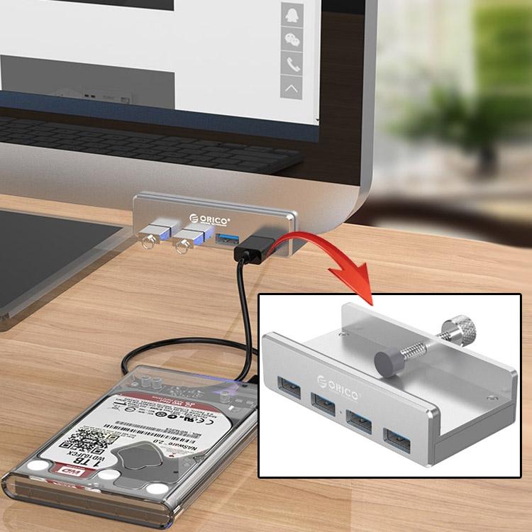 Aluminum 4-Port Usb 3.0 Clip Hub With 1M Cable - Pc1123B