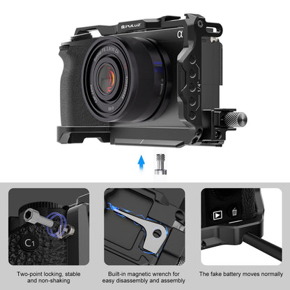 Metal Camera Cage Stabilizer For Sony A6700 - Black