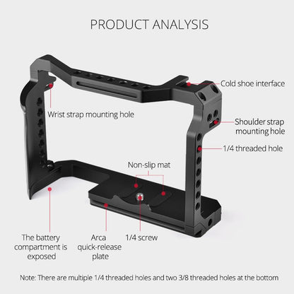Video Camera Cage Stabilizer With Handle for Canon R5 / R6