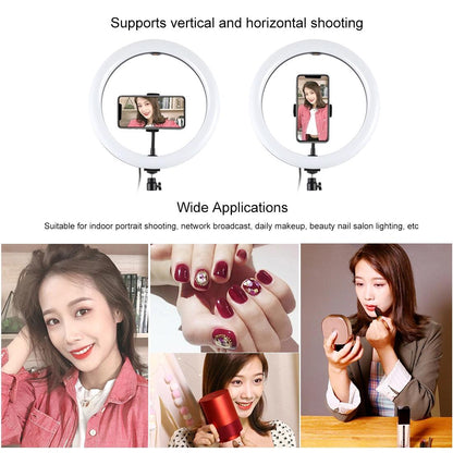 11.8 Led Ring Light With Tripod And Phone Clamp - 3 Modes Dual Colour Temperature Dimmable - Perfect For Vlogging And Live Streaming