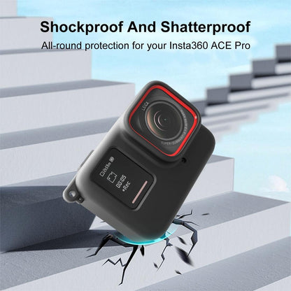 Silicone Protective Case With Lens Cap For Insta360 Ace Pro
