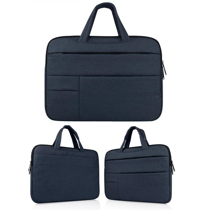 15.6 Inch Laptop Tablet Bag With Multiple Pockets And Soft Oxford Cloth Handle - Black