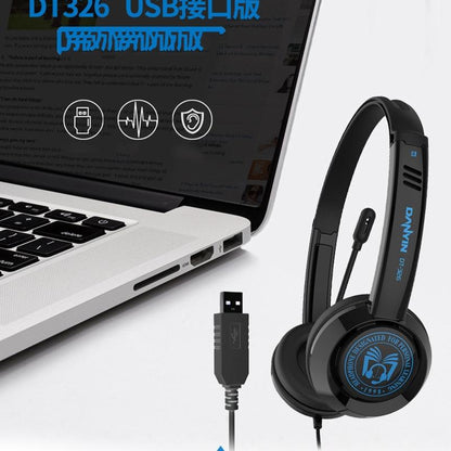 Kids' Headset With Mic 1.8M Cable Star Flag - Black