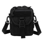 Army Style Oxford Cloth Crossbody Bag 17 X 15 X 8 Cm Shoulder Sling Hand Messenger Bag - Black