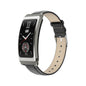 Smart Health Monitoring Bracelet With Bt Call And Leather Strap - Tarnish Leather Strap