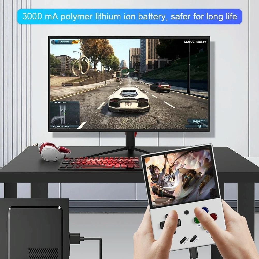 Retro Handheld Game Console With 25K Games - 3.5 Ips Screen - 128G Storage - White - 128Gb 28K Games