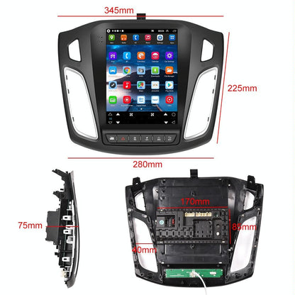 9.7 Inch Android Car Integrated Machine For Ford Focus - Standard + 12 Light Camera 2 + 64G