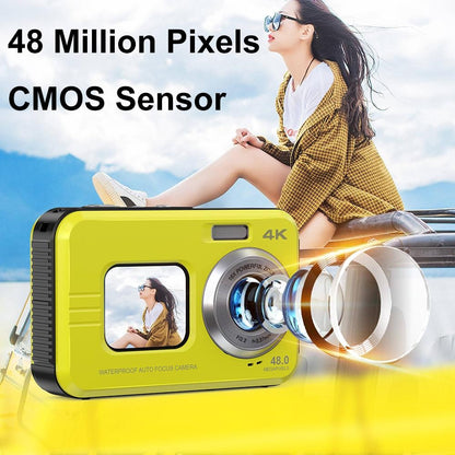 Waterproof 48mp Dual Screen Outdoor Camera - Wdc901 - Yellow