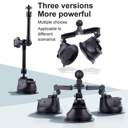 Dual-leg Suction Cup Arm Phone Clamp Mount with Connecting Rod