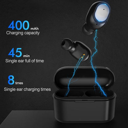 Wireless Bluetooth 5.0 Earphones - Binaural Stereo Automatic Pairing - Black