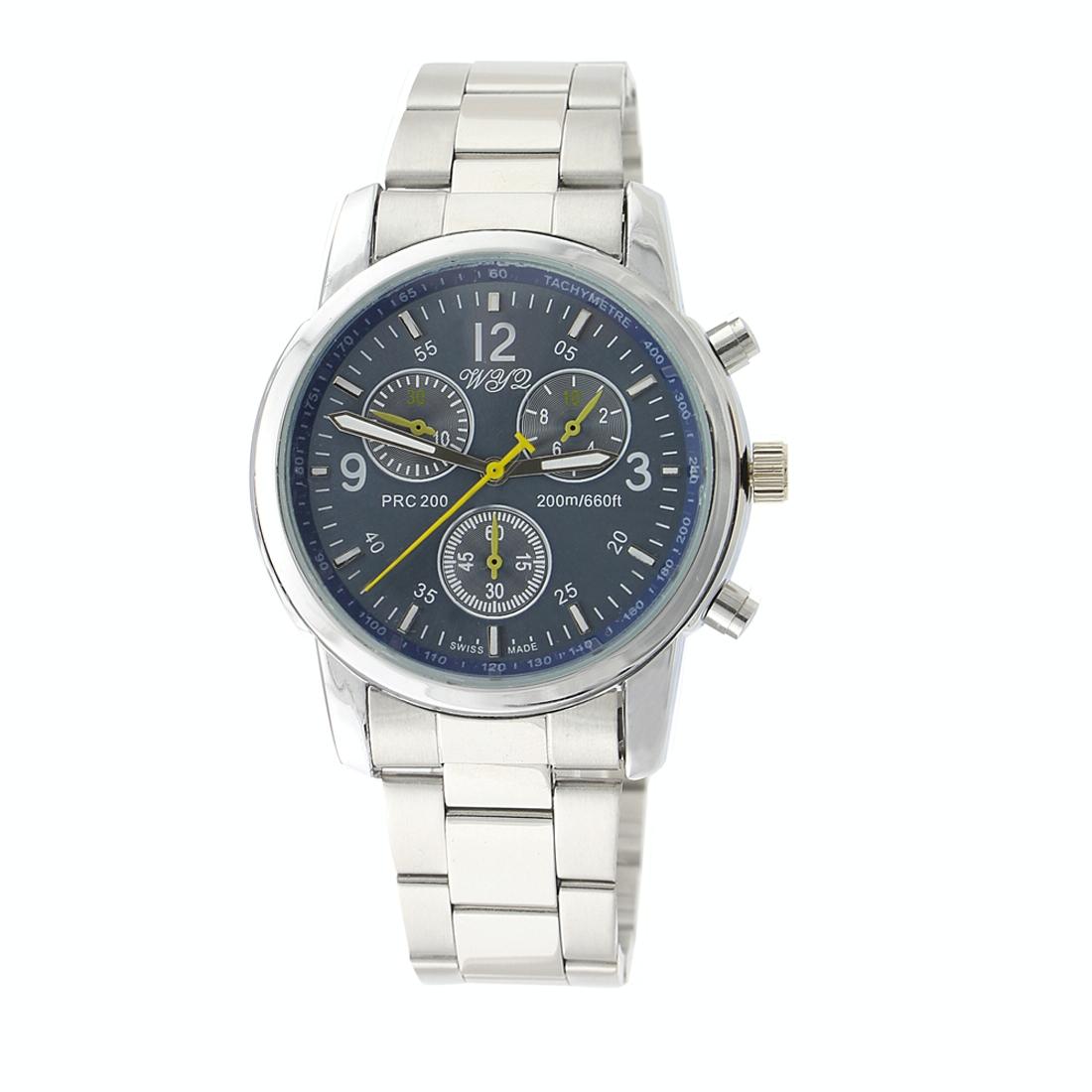 Stylish Metal Band Wrist Watch - Black