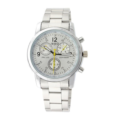 Stylish Metal Band Wrist Watch - Black