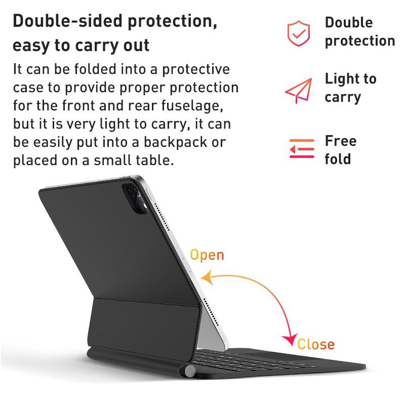 Magic Bluetooth Keyboard Leather Case For Ipad Pro 11 - Black