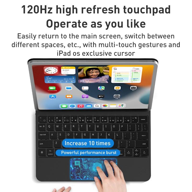 Magic Bluetooth Keyboard Leather Case For Ipad Pro 11 - Black