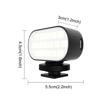 Portable Live Video Led Light for Beauty Photography and Selfies - Black
