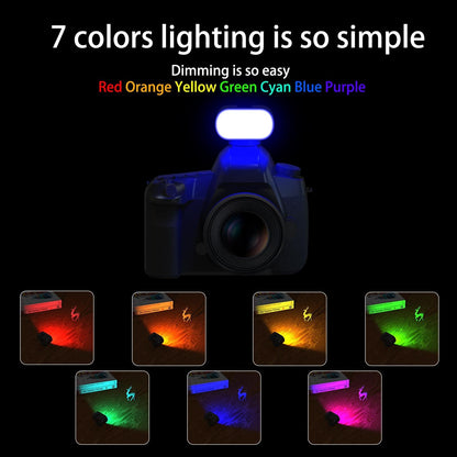 Portable Live Video Led Light for Beauty Photography and Selfies - Black
