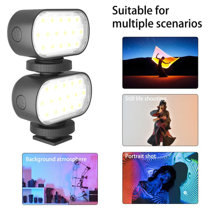 Portable Live Video Led Light for Beauty Photography and Selfies - Black