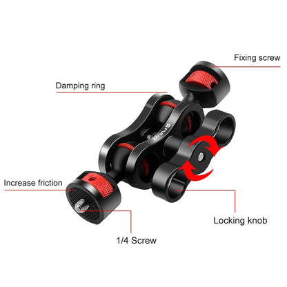 Universal Magic Arm With Ball Head Mount - Black