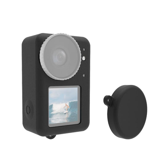 Protective Silicone Case with Lens Cap - Black