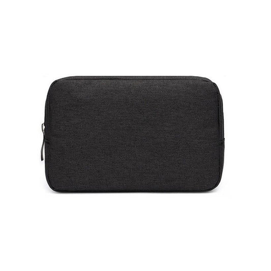 Versatile Headphone Charger & Data Cable Storage Bag - 17 x 11.5 x 5.5cm - Black