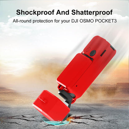 3 in 1 Silicone Case Set for Dji Pocket 3 - Black