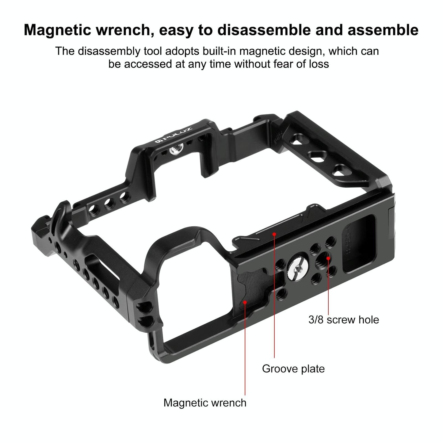 Sony A7 Camera Cage Stabilizer Rig - Metal Black