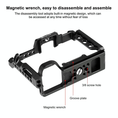 Sony A7 Camera Cage Stabilizer Rig - Metal Black